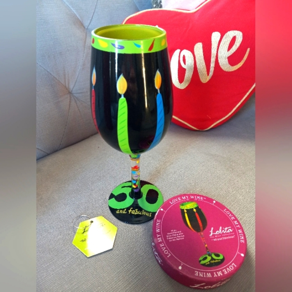 Lolita wine glass New 50th birthday